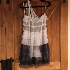 Abito Lungo BCBGMAXAZRIA Monica Ombre - Nero/Bianco - Taglia 2 - Nuovo Senza Etichette - copertina
